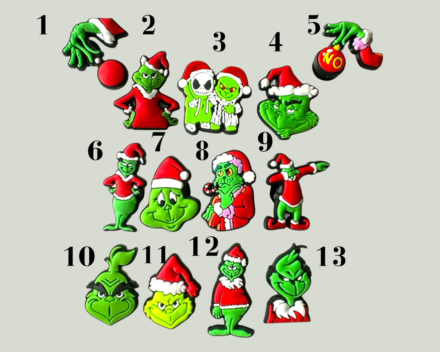 Grinch Shoe Charms