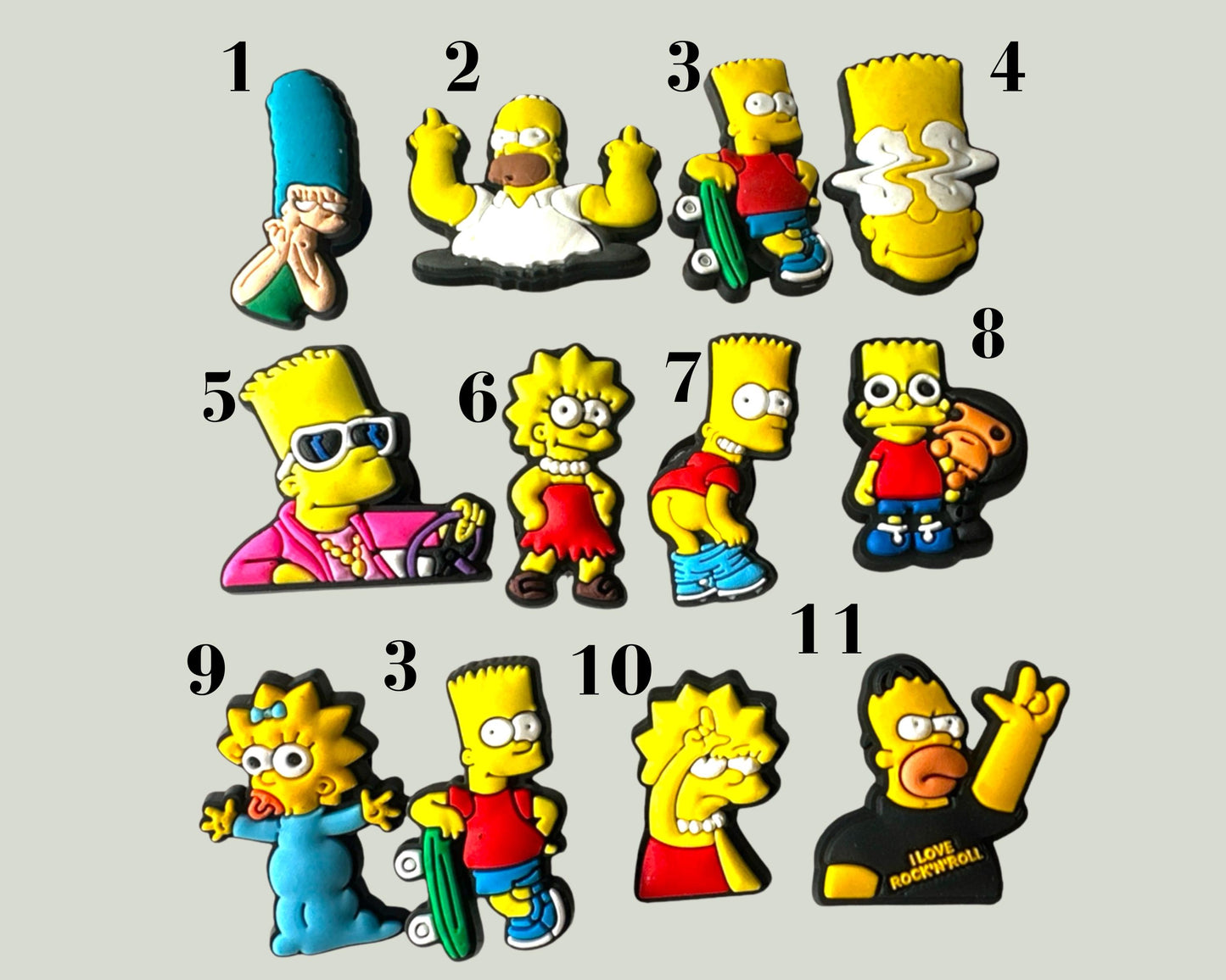 Simpsons Shoe Charms
