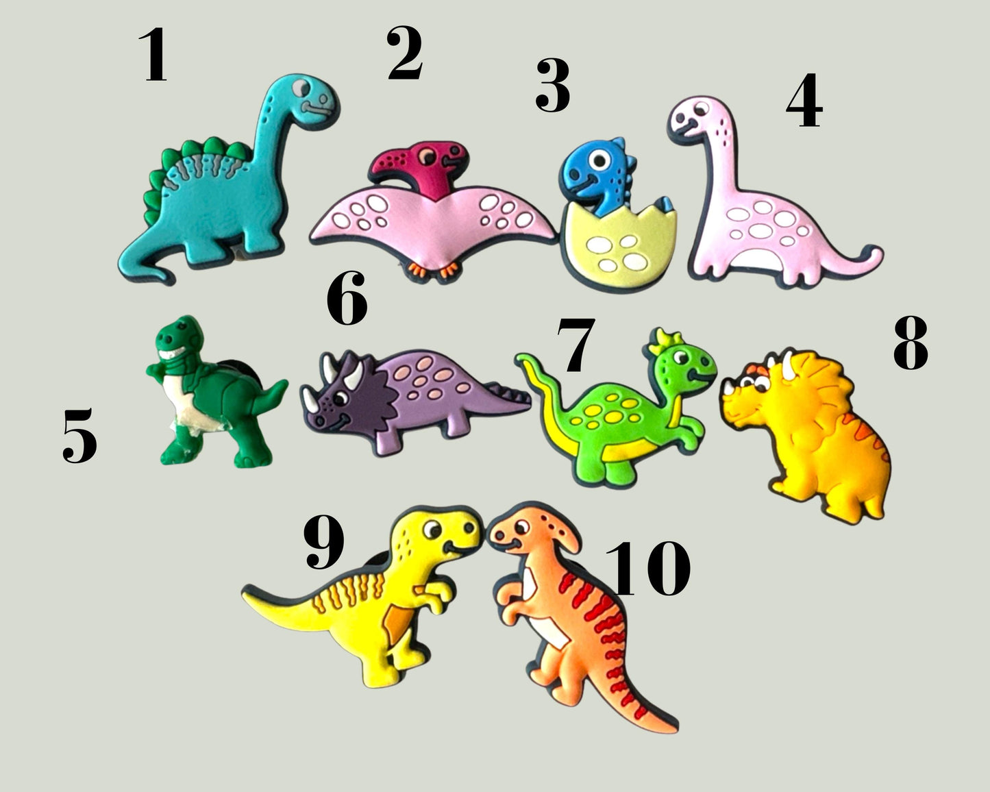 Dinosaur Shoe Charms