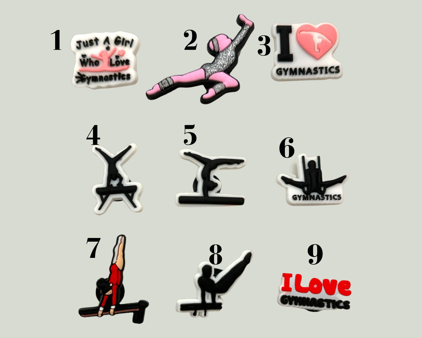 Gymnastics Shoe Charms