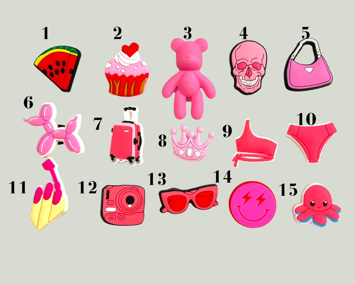Pink Shoe Charms