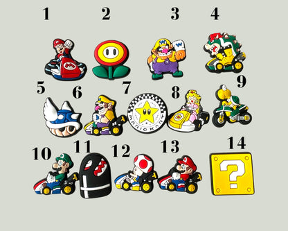 Mario Kart Shoe Charms