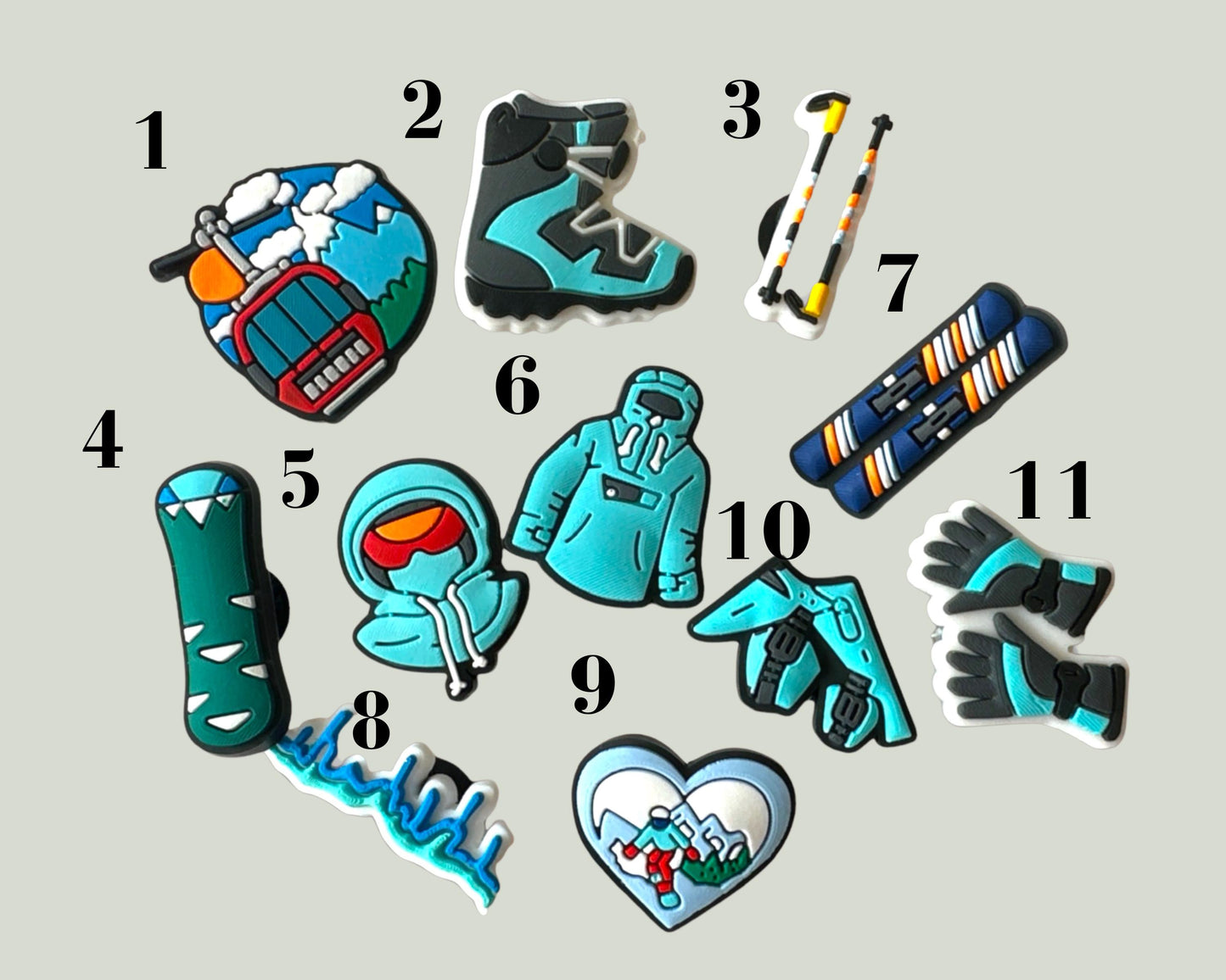 Ski Shoe Charms