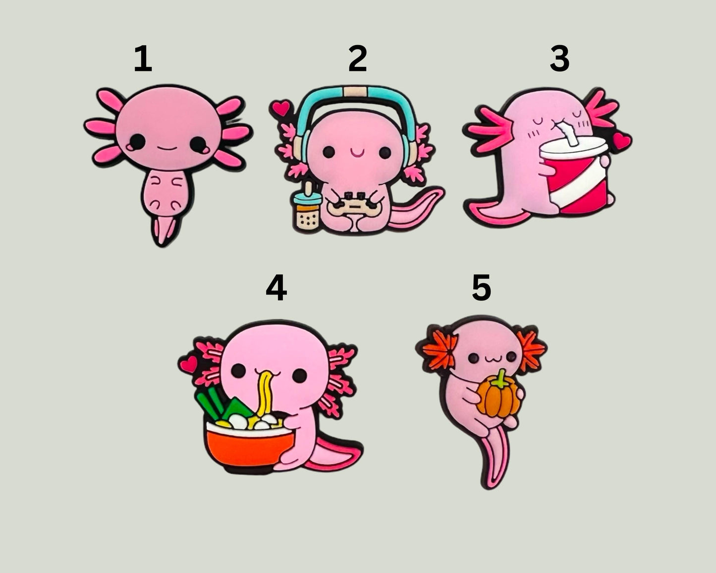 Axolotl Shoe Charms