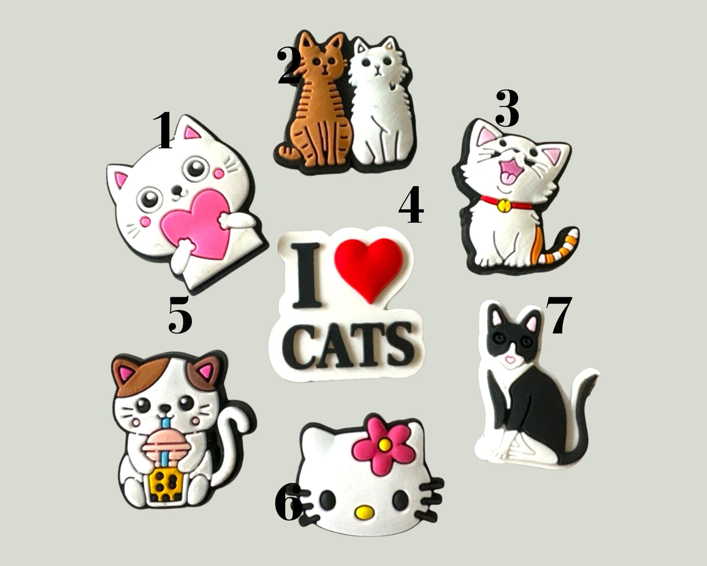 Cute Cats Shoe Charms