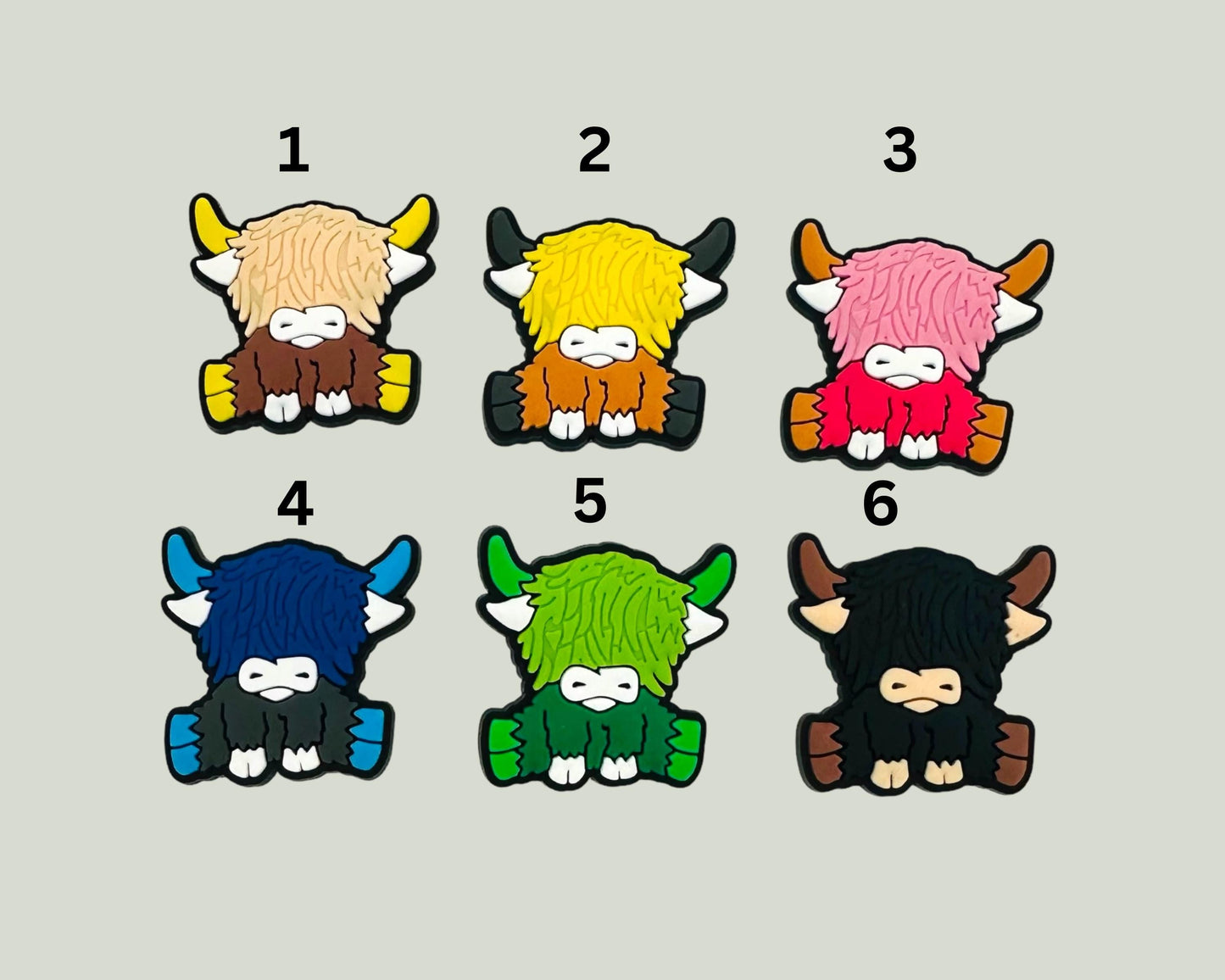 Highland Cow Shoe Charms