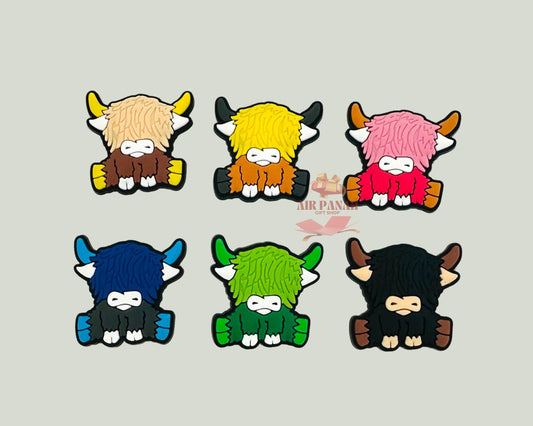 Highland Cow Shoe Charms