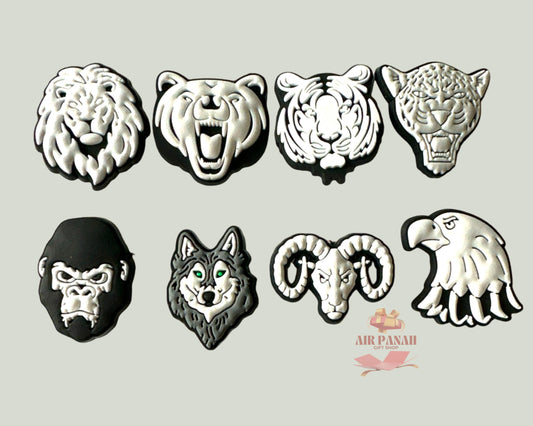 Black and White Animals Shoe Charms