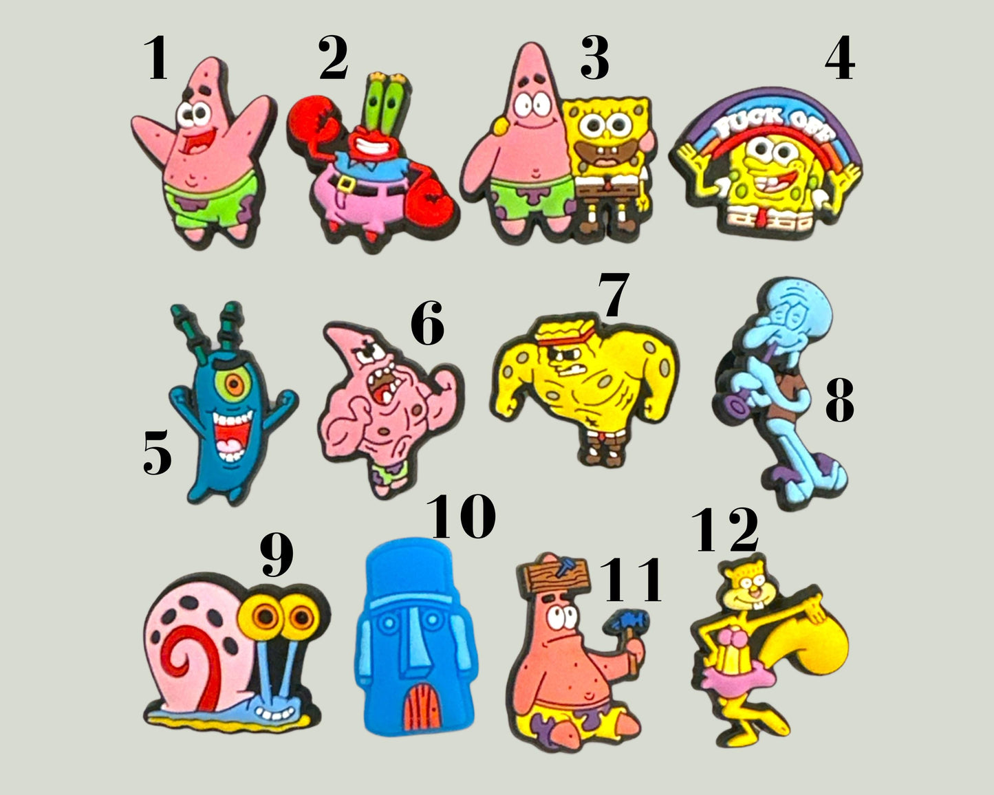 Spongebob Shoe Charms