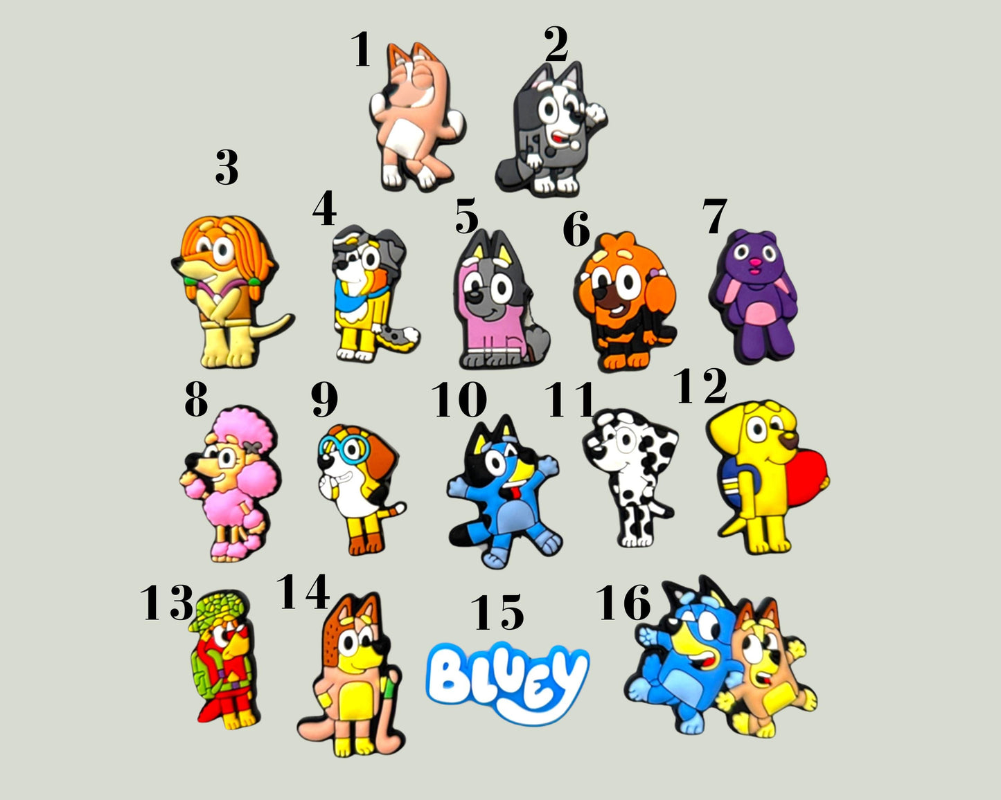Bluey Shoe Charms