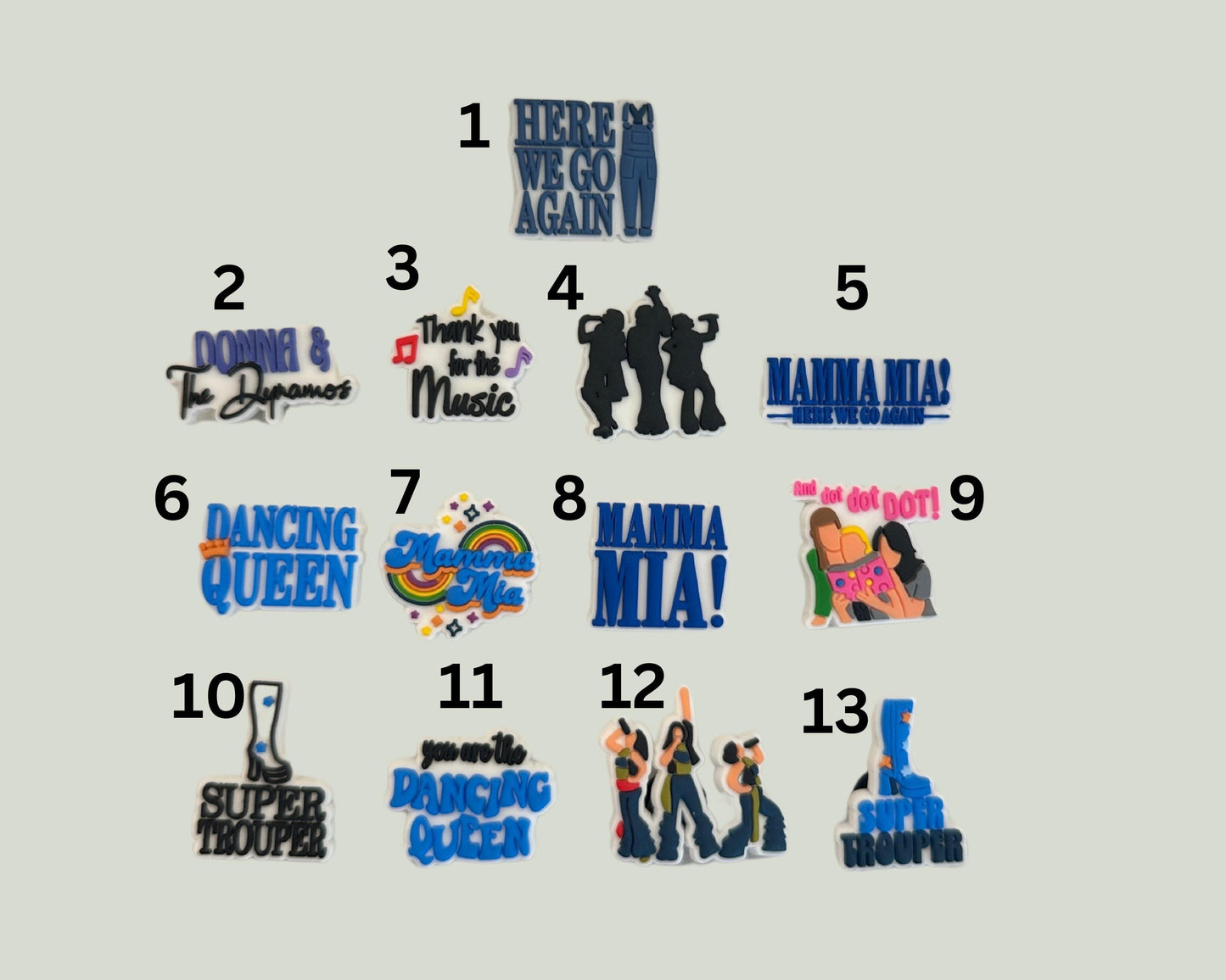Mamma Mia Shoe Charms