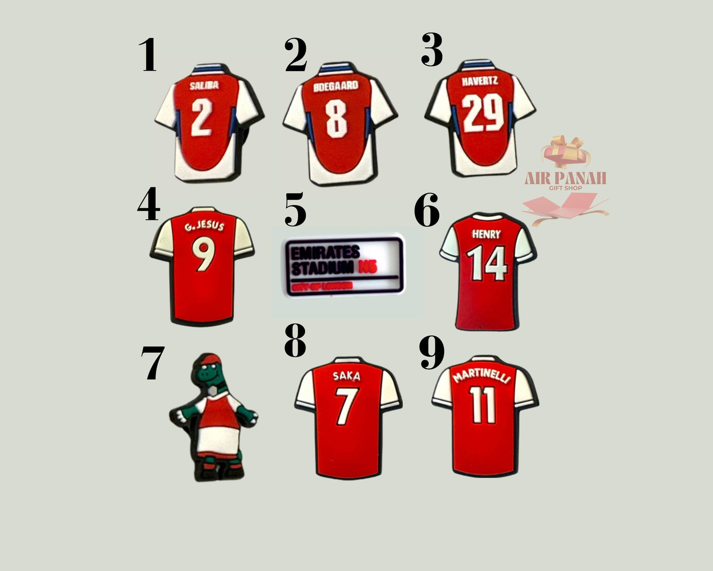 Arsenal Shoe Charms