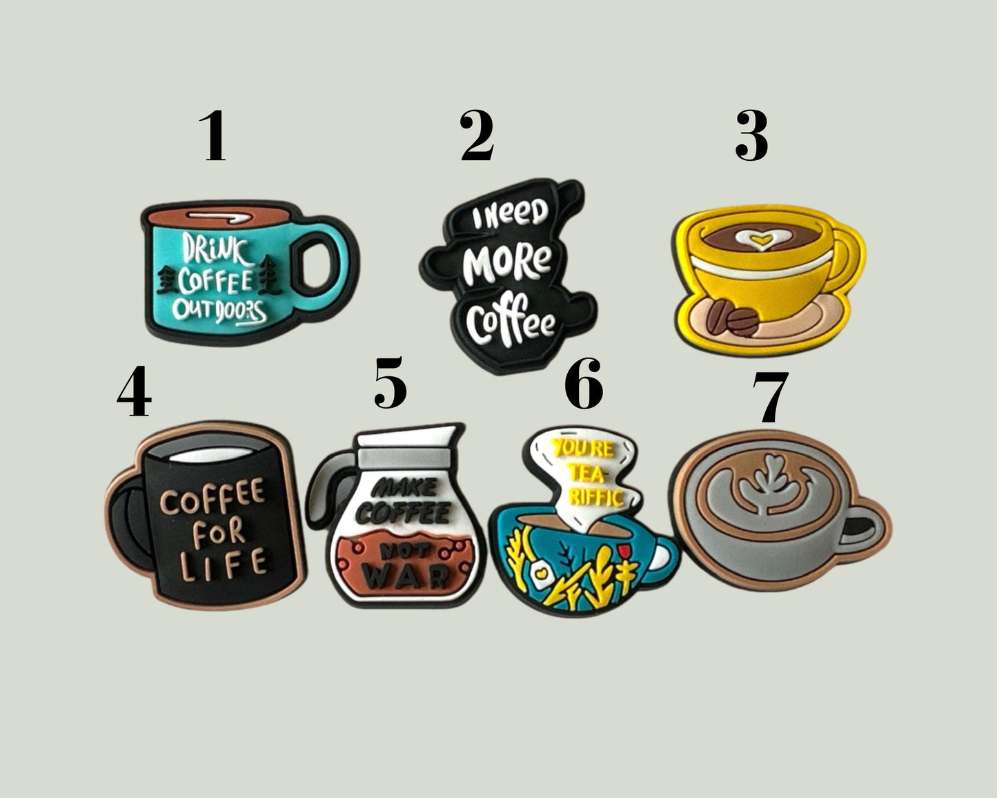 Coffee Shoe Charms