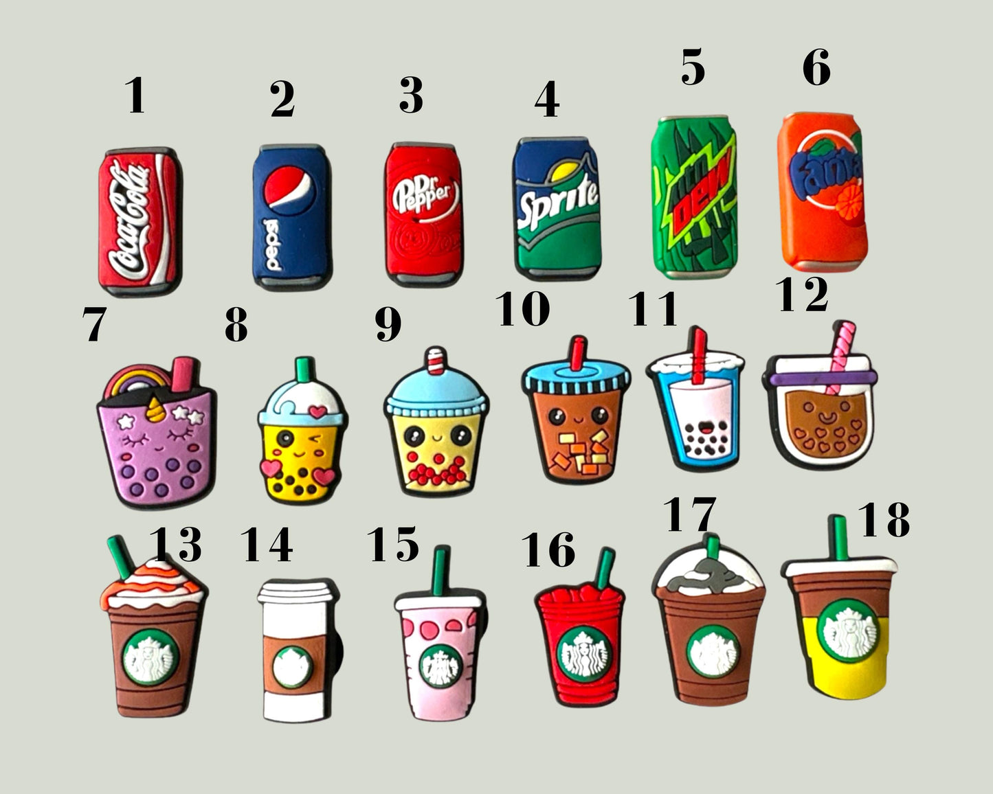 Drinks Shoe Charms